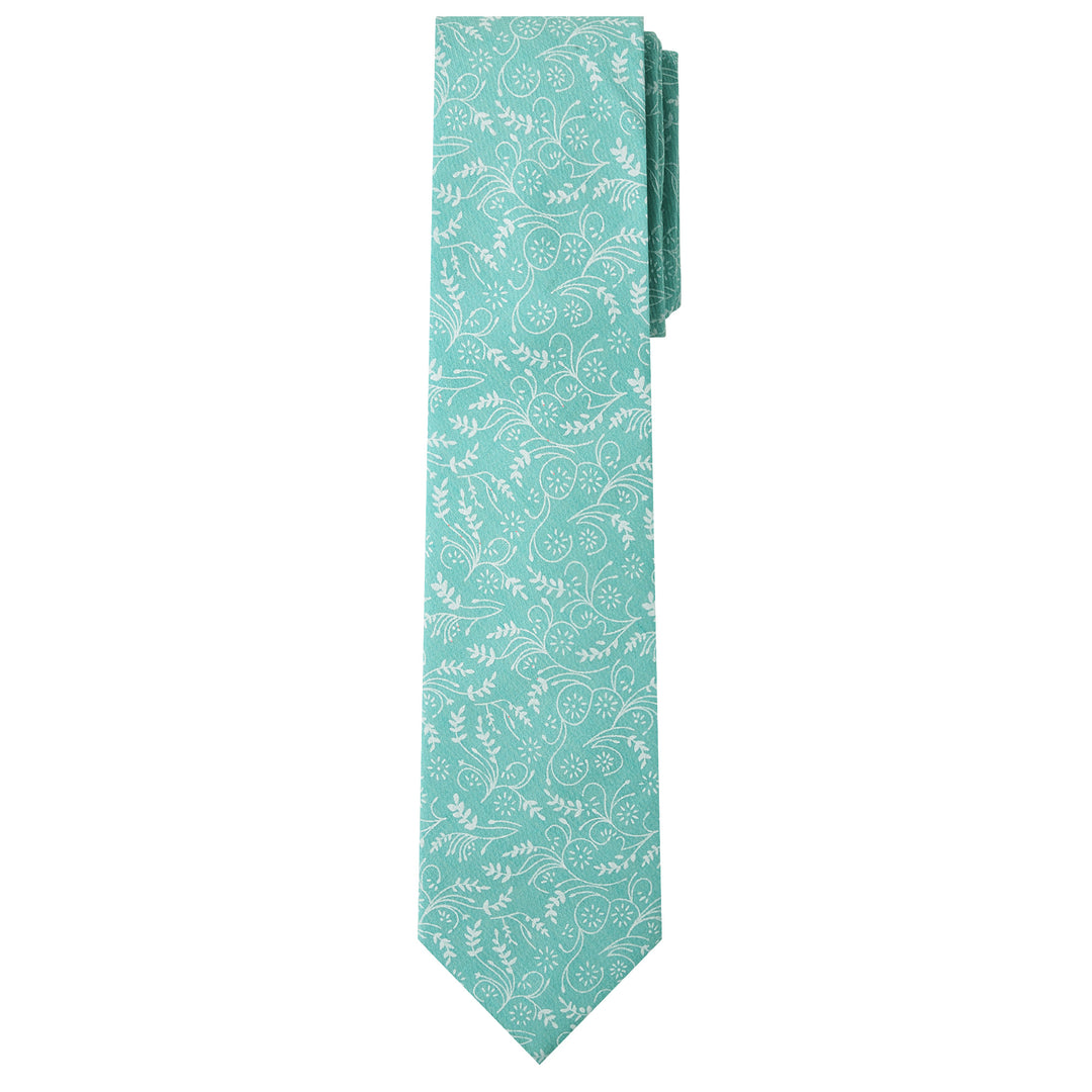 Floral Tie - Turquoise