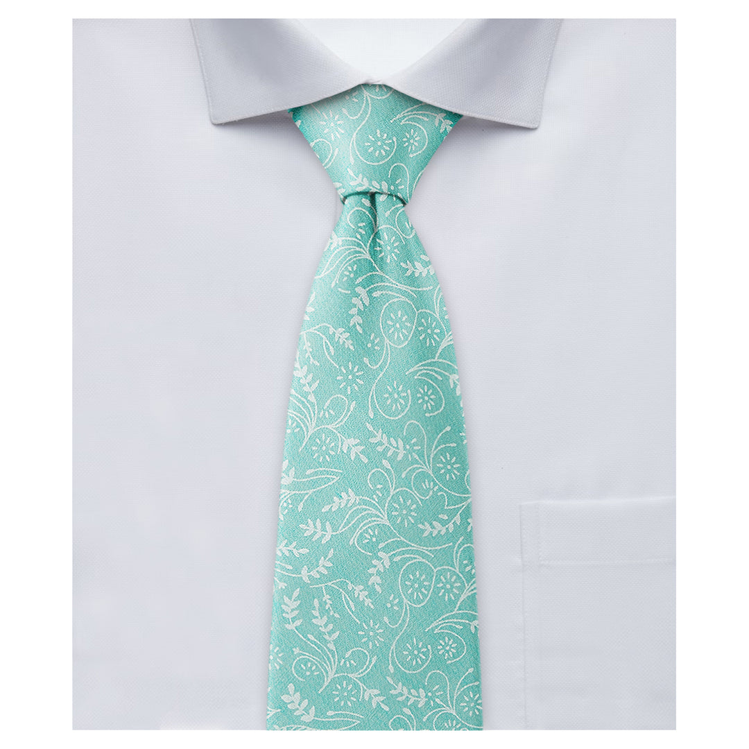 Floral Tie - Turquoise
