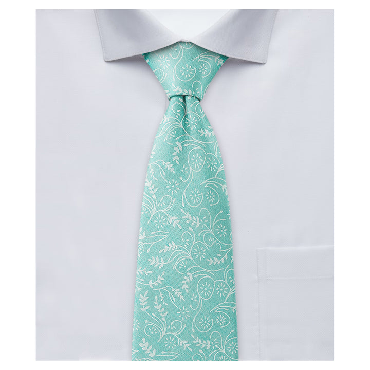 Floral Tie - Turquoise