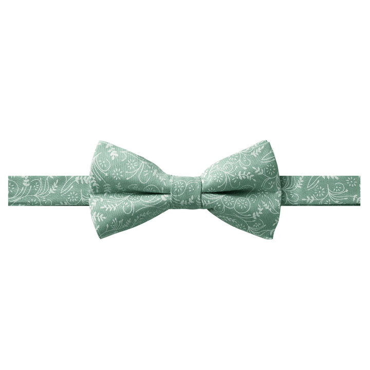 Floral Banded Bow Tie - Dusty Sage