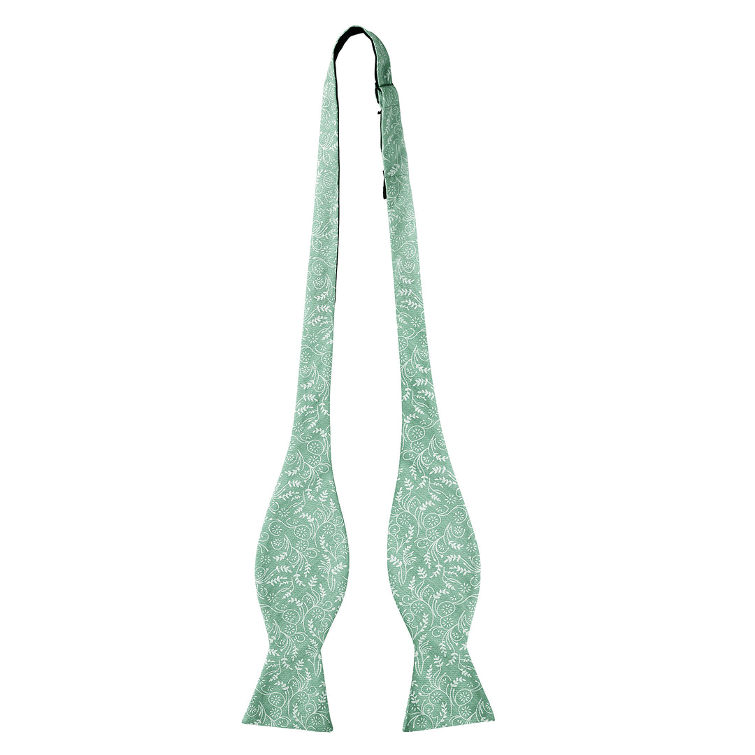 Floral Self-Tie Bow Tie - Dusty Sage