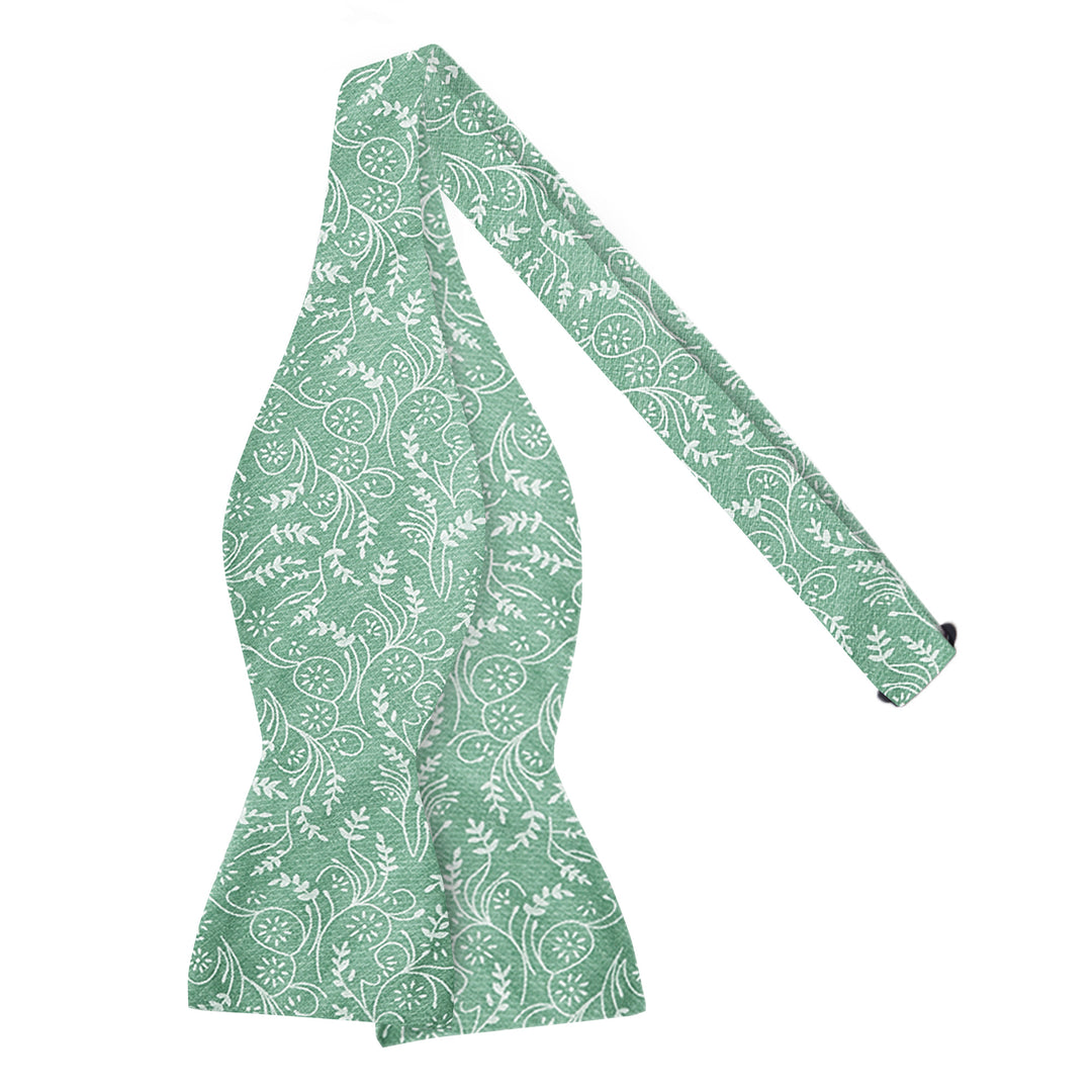 Floral Self-Tie Bow Tie - Dusty Sage