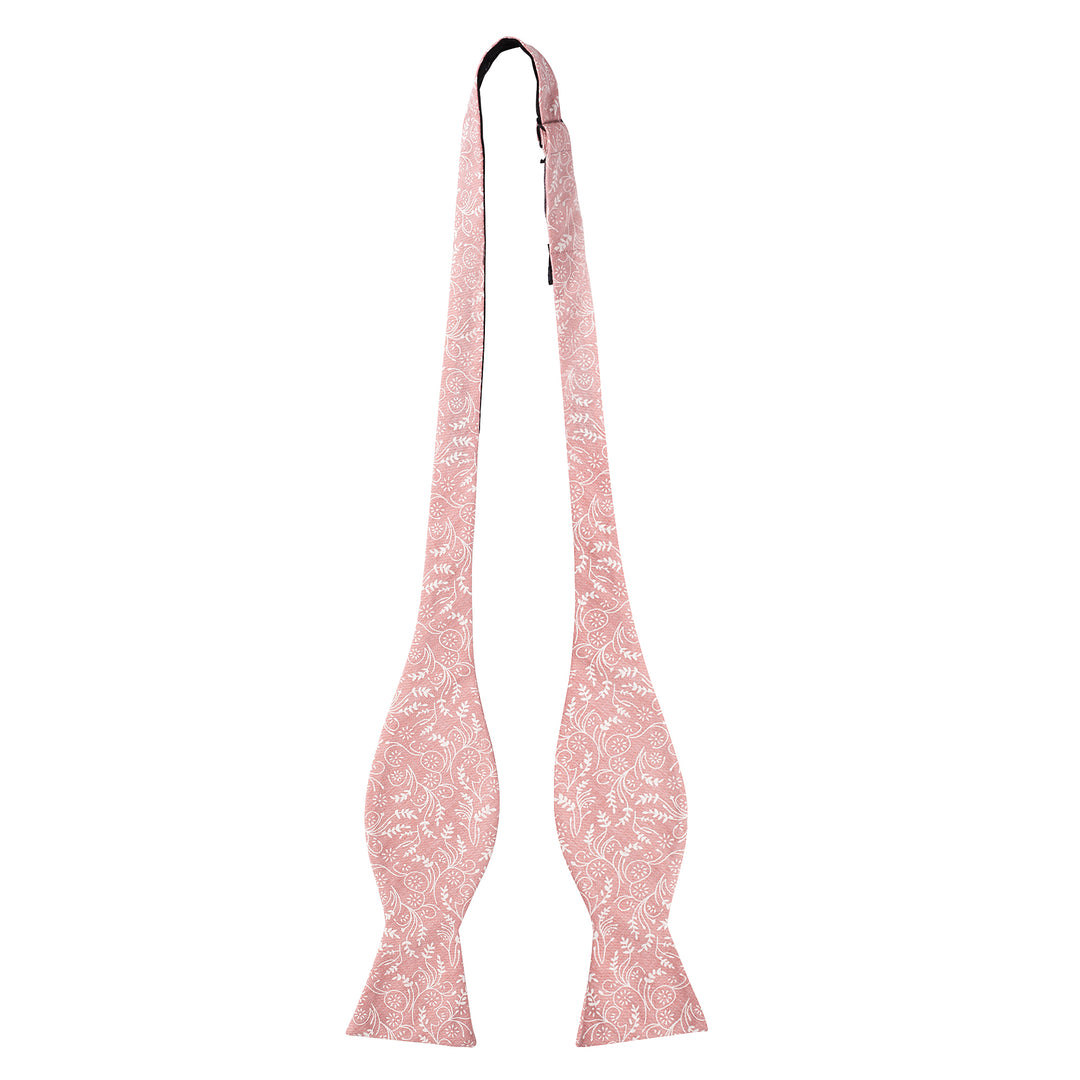 Floral Self-Tie Bow Tie - Dusty Rose