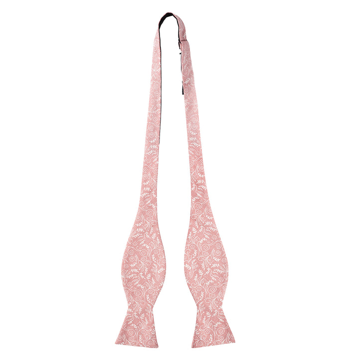 Floral Self-Tie Bow Tie - Dusty Rose
