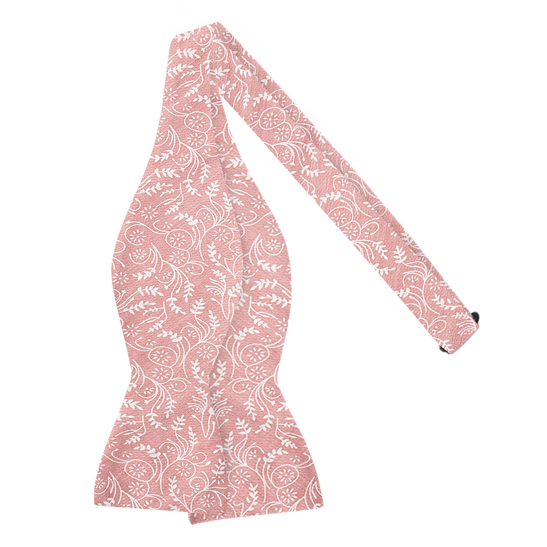 Wedding Floral Self-Tie Bow Tie - Dusty Rose