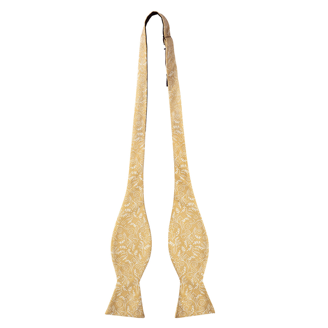 Floral Self-Tie Bow Tie - Honey