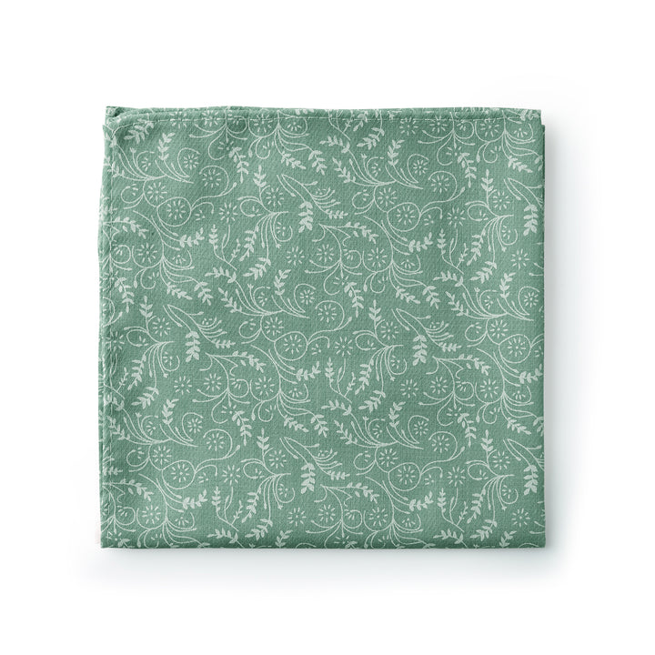 Floral Pocket Square - Dusty Sage