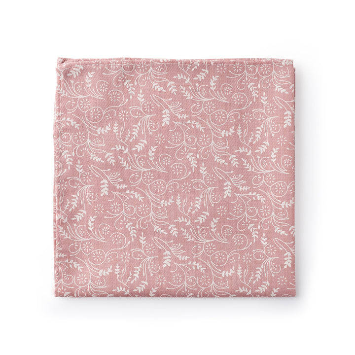 Floral Pocket Square - Dusty Rose