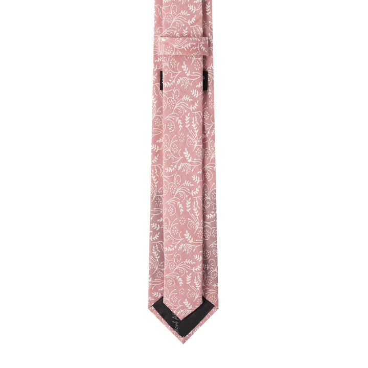 Floral Slim Tie - Dusty Rose