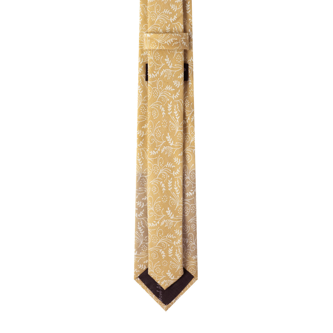 Floral Slim Tie - Honey