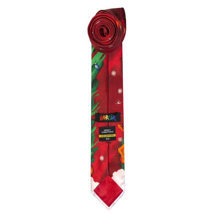 Jerry Garcia Christmas Santa on Snow Tie