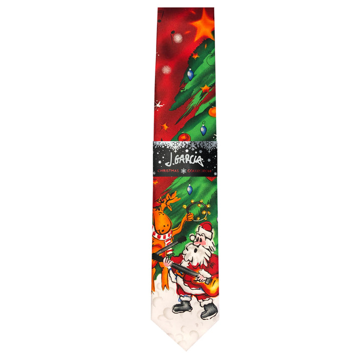 Jerry Garcia Christmas Santa on Snow Tie