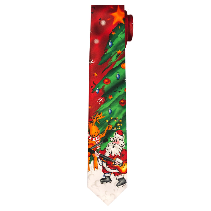 Jerry Garcia Christmas Santa on Snow Tie