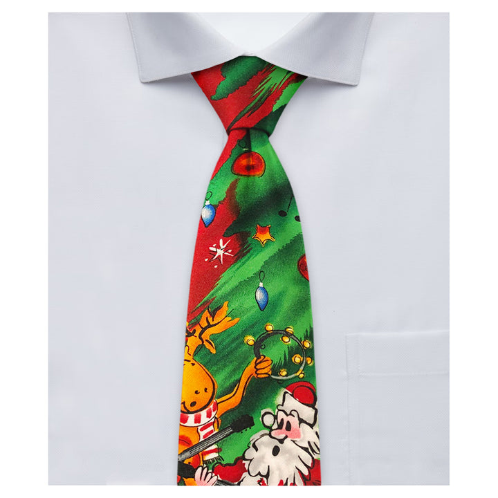 Jerry Garcia Christmas Santa on Snow Tie
