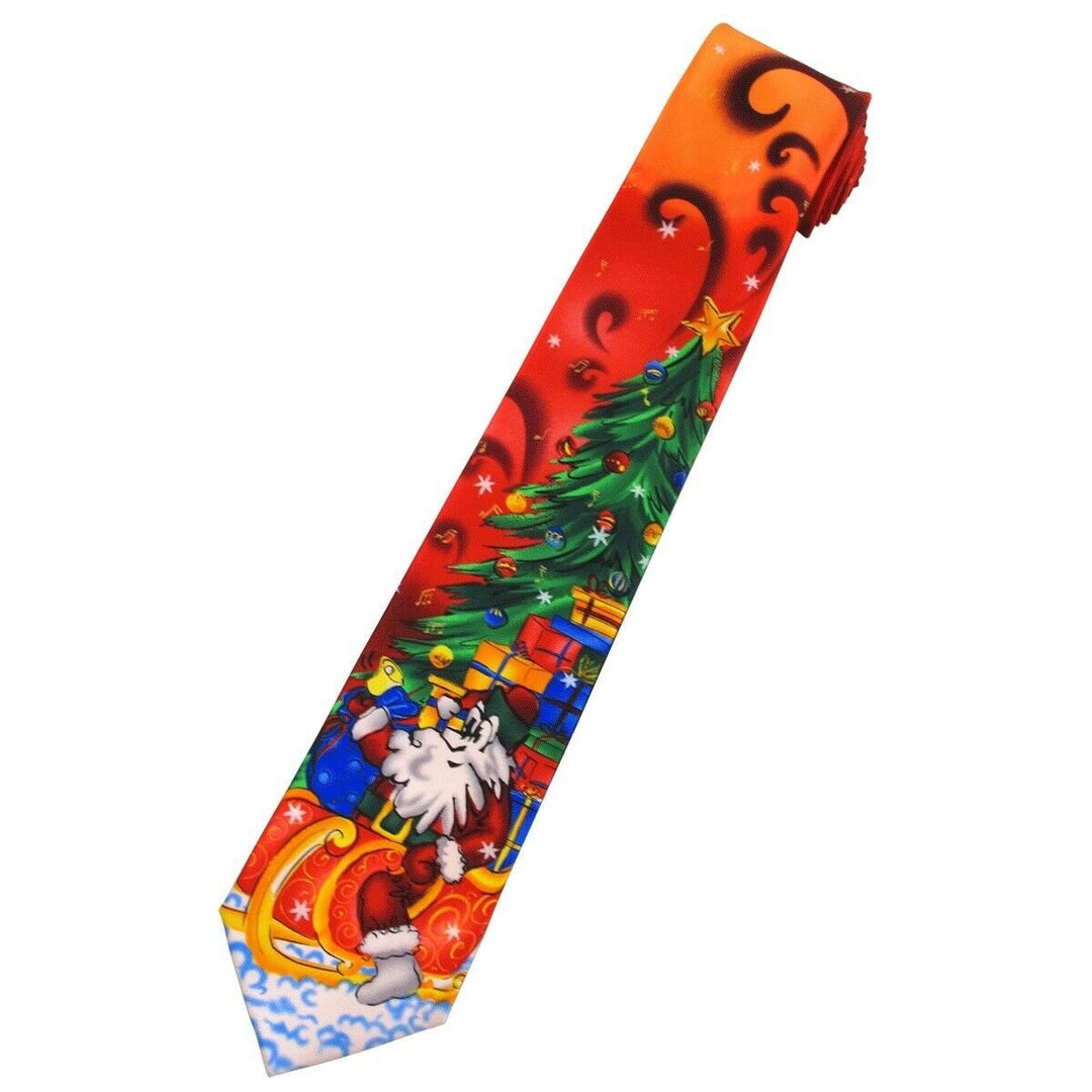 Jerry Garcia The Fox Trot Merry Christmas Tie - Tree Gifts Santa Sleigh