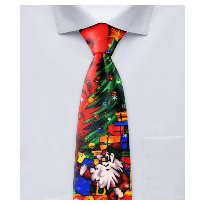 Jerry Garcia The Fox Trot Merry Christmas Tie - Tree Gifts Santa Sleigh