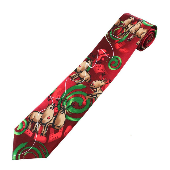 Jerry Garcia Dracula Claus Rudolph Reindeer Tie