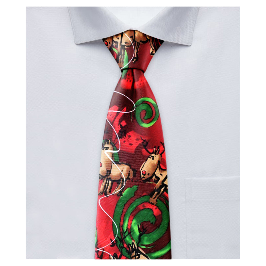 Jerry Garcia Dracula Claus Rudolph Reindeer Tie