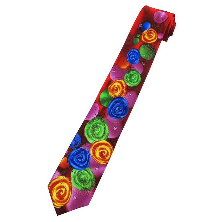 Jerry Garcia Christmas Swirling Balls Tie