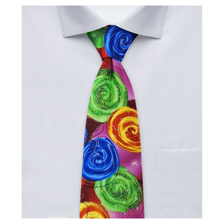 Jerry Garcia Christmas Swirling Balls Tie