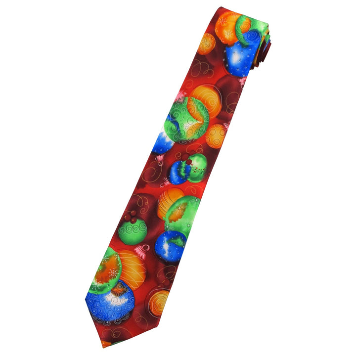 Jerry Garcia Silk Creme de Menthe Hangover Merry Christmas Ornaments Tie - Red