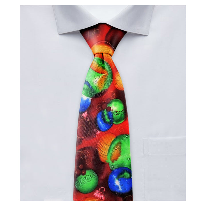 Jerry Garcia Silk Creme de Menthe Hangover Merry Christmas Ornaments Tie - Red