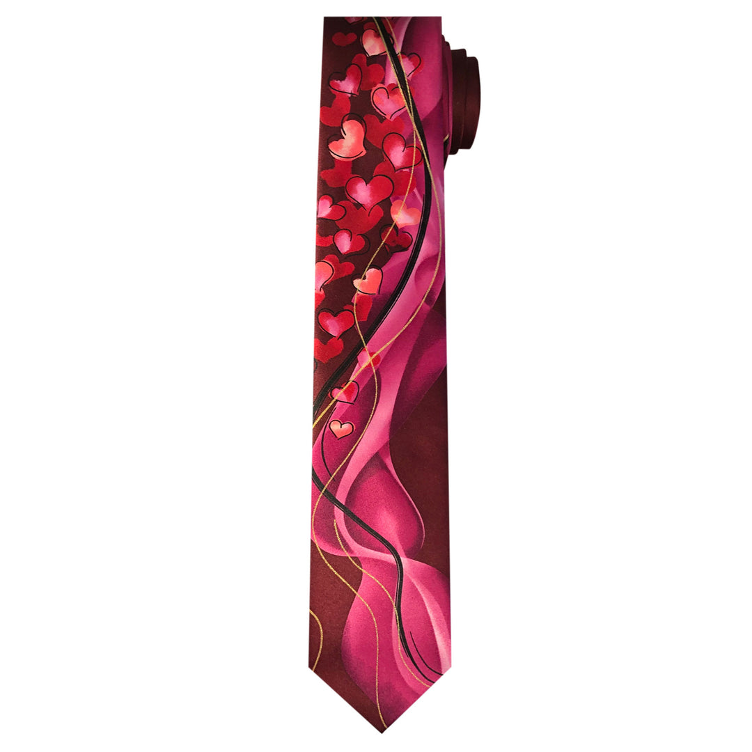 Jerry Garcia Valentine's Hearts Extra Long Tie