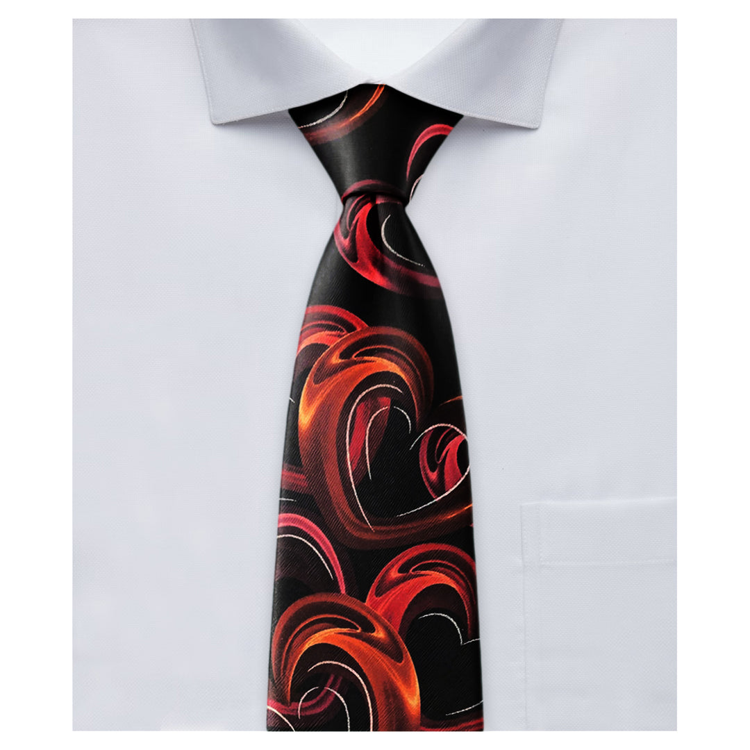 Jerry Garcia Valentine's Bubbly Hearts Extra Long Tie