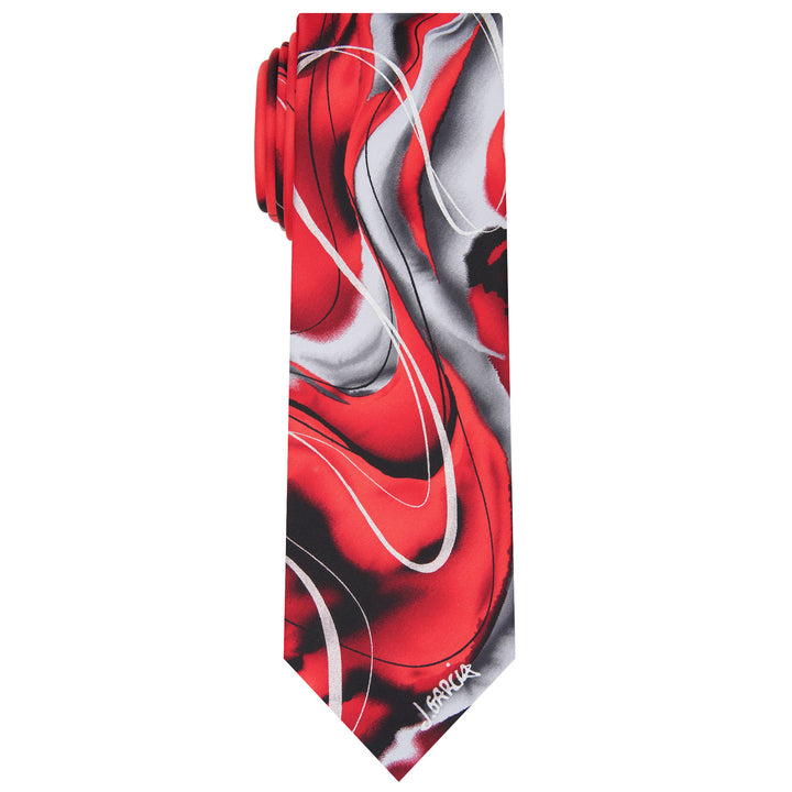 Jerry Garcia Rhino and Puppy Extra Long Tie - Red