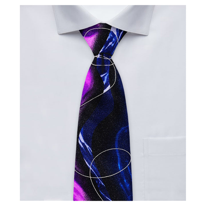 Jerry Garcia Butterfly Trap Line Swirls Tie - Purple
