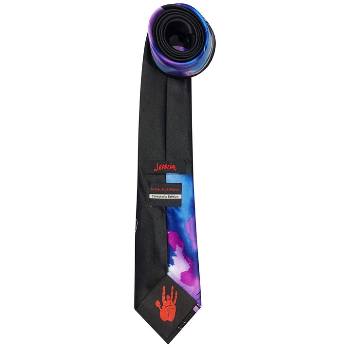 Jerry Garcia Urban Cat Ghost Tie - Berry