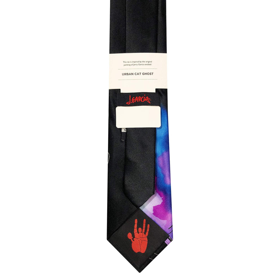 Jerry Garcia Urban Cat Ghost Tie - Berry