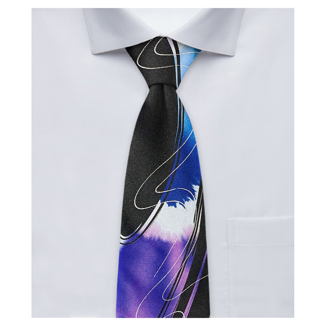 Jerry Garcia Urban Cat Ghost Tie - Berry