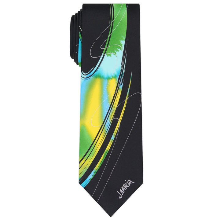 Jerry Garcia Urban Cat Ghost Extra Long Tie - Green