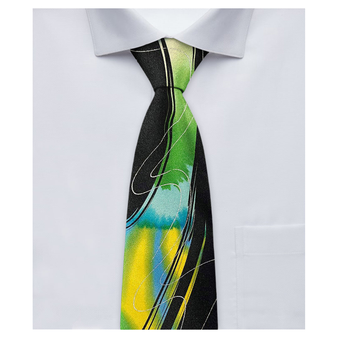 Jerry Garcia Urban Cat Ghost Tie - Green