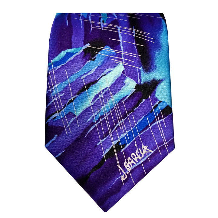 Jerry Garcia Interstices Extra Long Tie - Purple