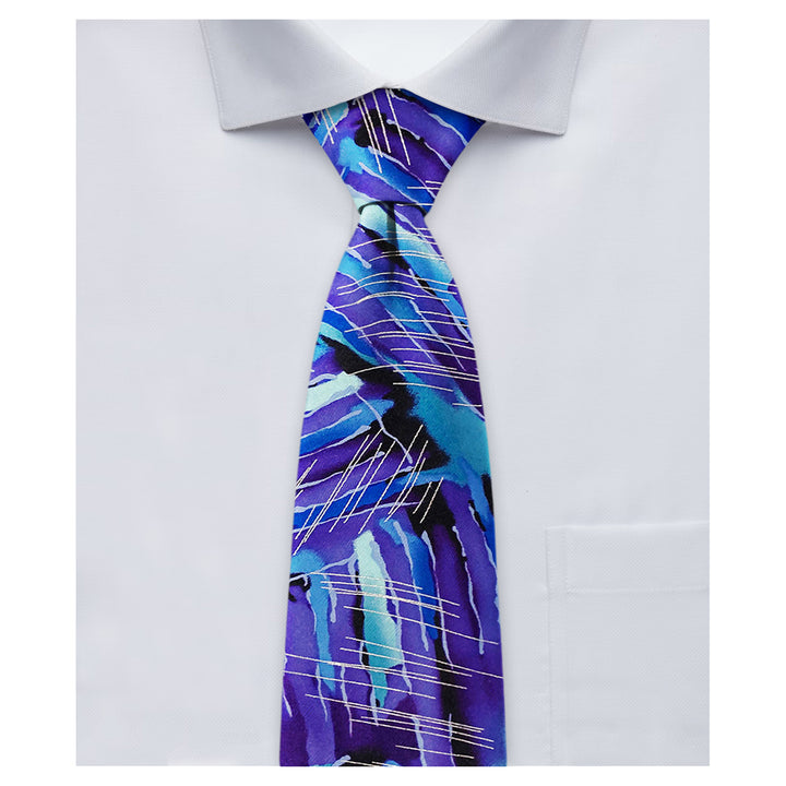 Jerry Garcia Interstices Extra Long Tie - Purple