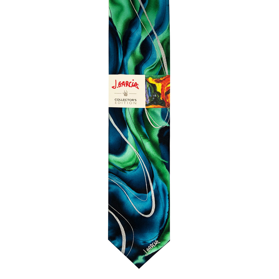 Jerry Garcia Rhino and Puppy Tie - Teal