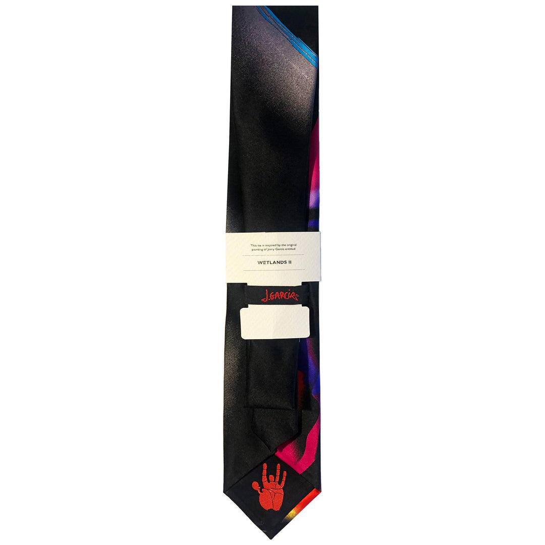 Jerry Garcia Wetland II Wavy Extra Long Tie - Orange