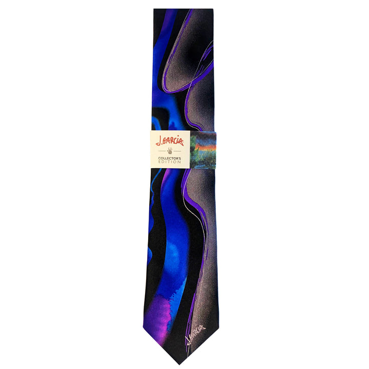 Jerry Garcia Wetland II Wavy Extra Long Tie - Purple