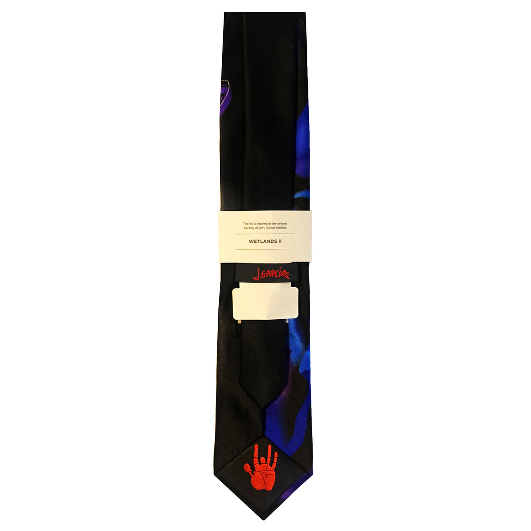 Jerry Garcia Wetland II Wavy Extra Long Tie - Purple