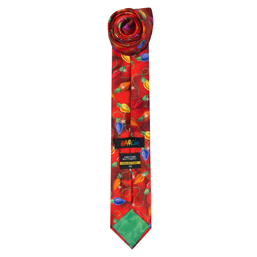 Jerry Garcia Christmas Lights Tie - Red