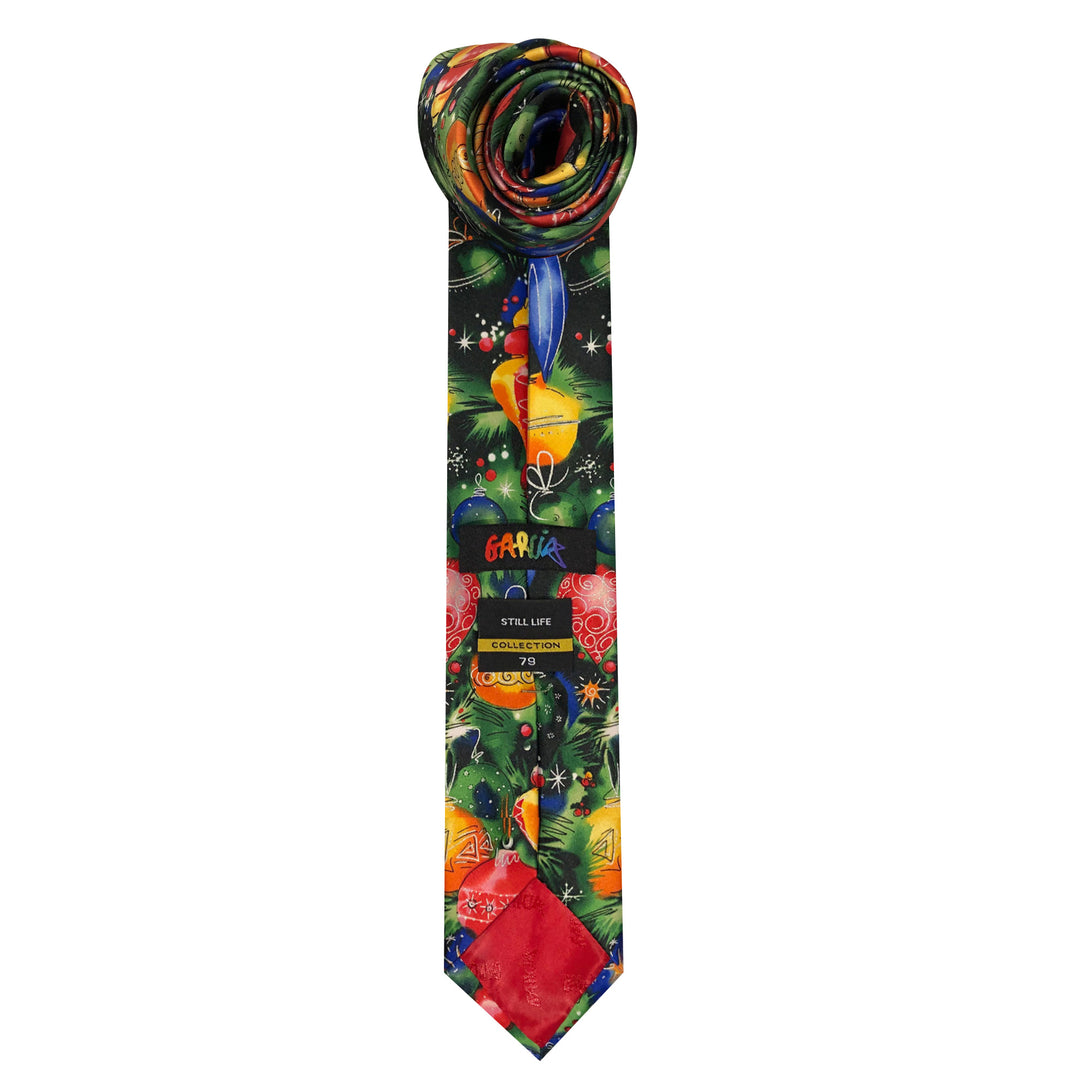 Jerry Garcia Christmas Fancy Tree Extra Long Tie