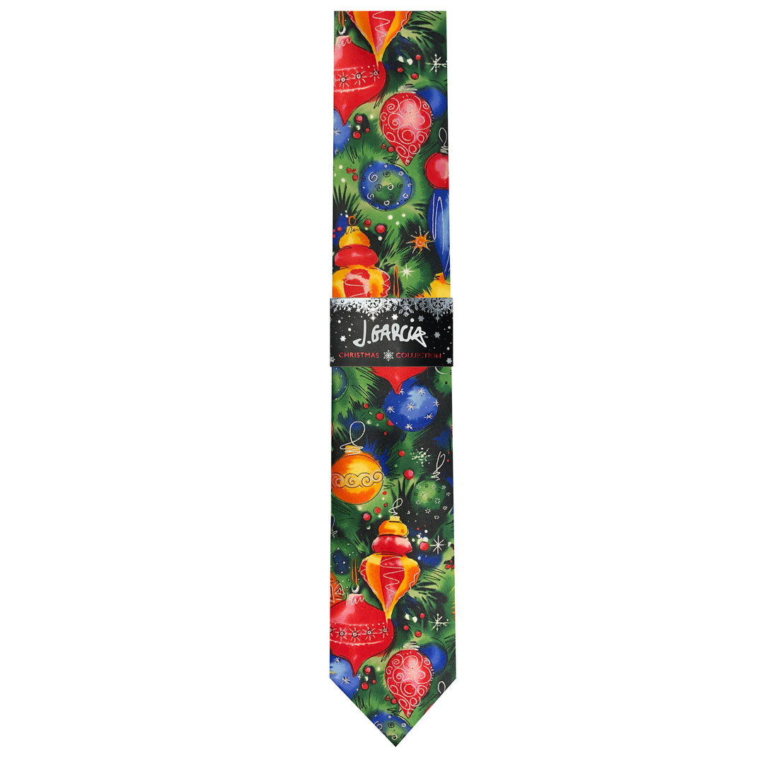 Jerry Garcia Christmas Fancy Tree Extra Long Tie