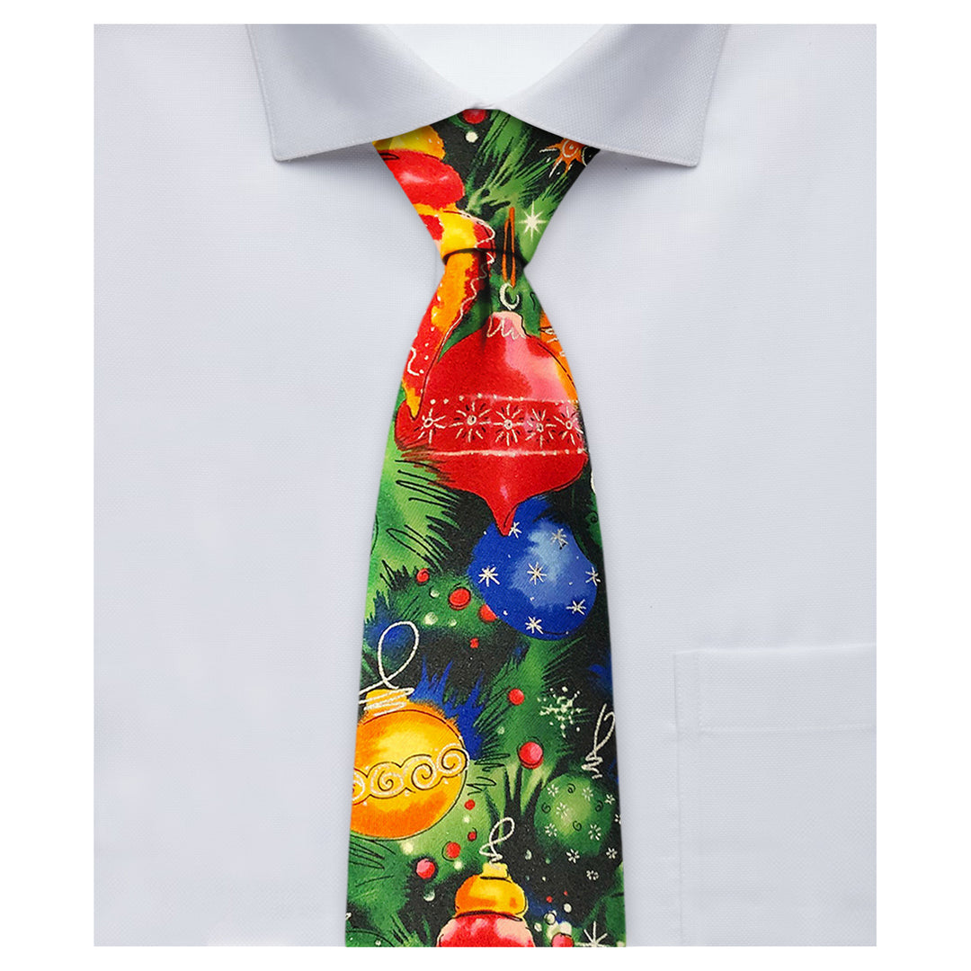 Jerry Garcia Christmas Fancy Tree Extra Long Tie