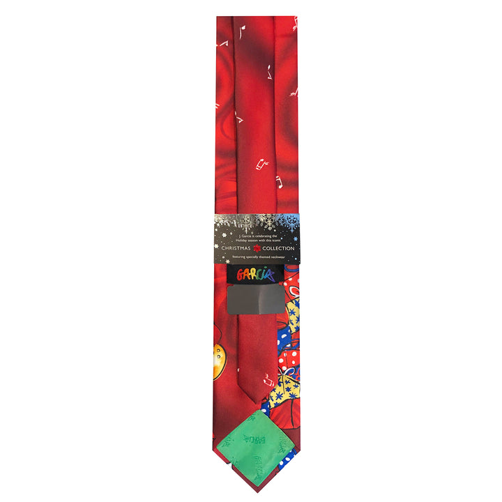 Jerry Garcia Christmas Santa Reindeer Extra Long Tie