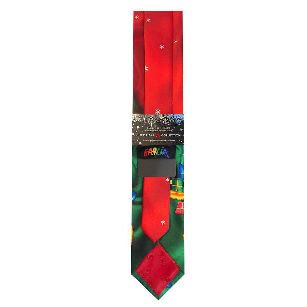 Jerry Garcia Christmas Santa Sleigh Extra Long Tie