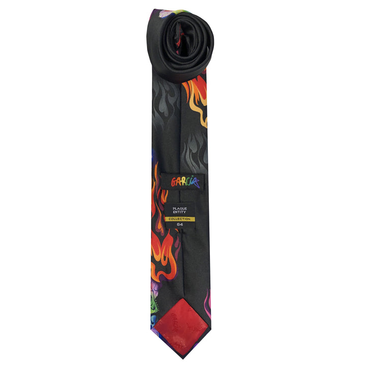 Jerry Garcia Halloween Flames Skulls Tie