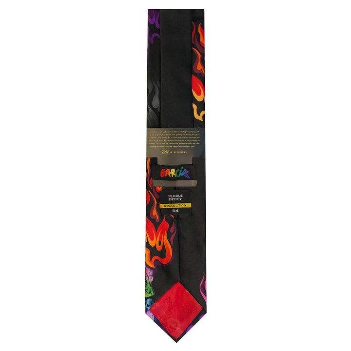 Jerry Garcia Halloween Flames Skulls Extra Long Tie