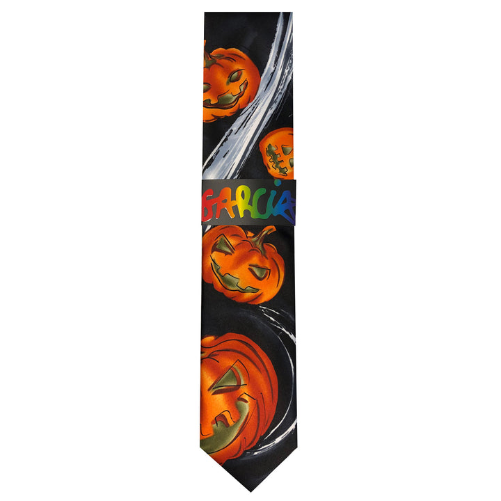 Jerry Garcia Halloween Jack-O'-Lantern Extra Long Tie